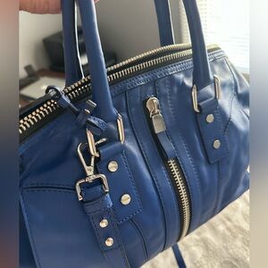 MILLY Jayden royal blue leather satchel NWT